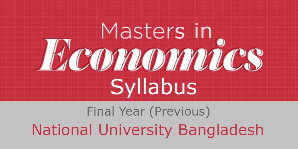 economics masters final year syllabus nu bd