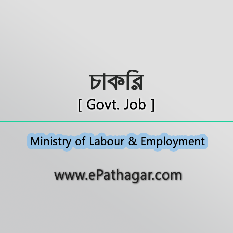 Govt. Job Circular – Ministry of Labour and Employment – Office Assistant Cum Data Entry Operator