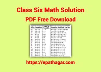 Class Six Math Solution