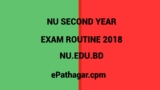 NU SECOND YEAR EXAM ROUTINE 2018 – NU.EDU.BD